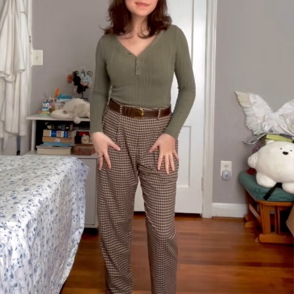 Olive Green Ribbed Long Sleeve Bodysuit